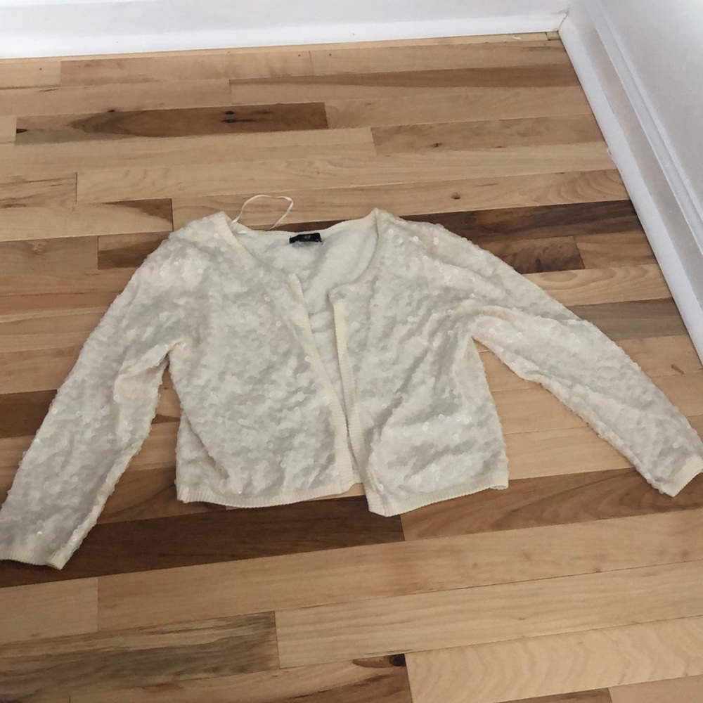 XS sequin shrug